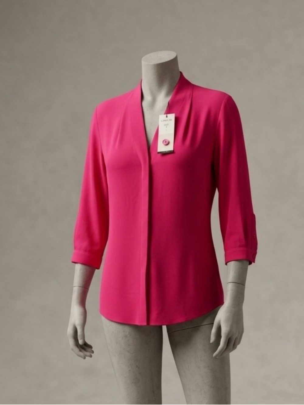 Investments Red V-Neck Blouse